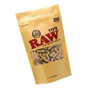 RAW PRE-ROLLED TIP FILTERS - 200ct BAG