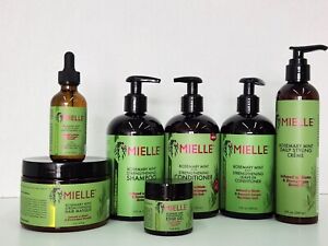 MIELLE Rosemary Mint Strengthening Curly Hair Care Products 7PCS BUNDLE SET
