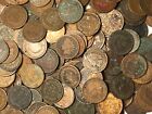 100 Coins 2 Rolls Mixed Indian Head Cent Pennies in CULL / JUNK / WORN condition