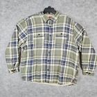 Wrangler Men's Fleece/Sherpa Lined Shirt Jacket Shacket Size XL Plaid Flannel