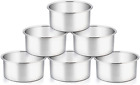 4 Inch Cake Pan, 6 Pcs Layer Baking round Cake Pans Set Stainless Steel, for Bak