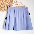 TAIL, New, Deadstock Vintage Periwinkle Blue Pleated Tennis Skirt Size Waist 26