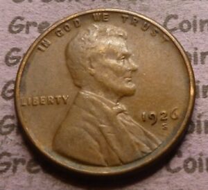 1926s  Lincoln Cent    #A19-26s   Nice Coin Semi key