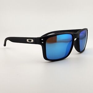 Oakley 009102 Men's Holbrook Rectangular Sunglasses Matte Black Polarized Silver