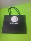 CHANEL Authentic Black Shopping Paper Gift Bag 8.5” x 7.5” x 3.5” flower ribbon