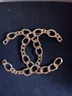 CHANEL brooch cc authentic Pin XL Open Chain Chanel 2006 Nearly 4” Wide!