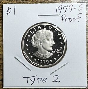 1979-S Susan B Anthony SBA Dollar Proof Type 2 Clear S DCAM - High Grade Worthy!