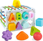 KUTOI Baby Shape sorter Toy, Sorting Sensory bin Toys with Elastic Bands, Develo