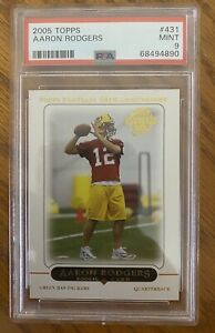 New ListingAaron Rodgers 2005 Topps #431 Rookie Card Packers RC PSA 9 MT