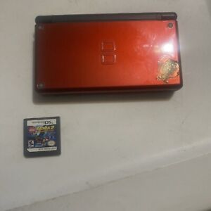Nintendo DS Lite Crimson Handheld System - Red/Black And Game Untested As Is