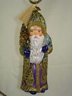 Ino Schaller Santa Ornament Vintage Glass Hand Painted Made in Poland 