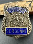 New ListingMini 1”x 1” Nassau County Sergeant Police Badge Pin Circa 1970’s Sterling Silver