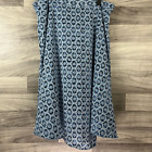 Sag Harbor Womens Asymmetric Skirt Blue Floral Midi Side Zipper Plus 18