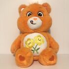 Care Bears Orange Friend Bear Plush Yellow Flowers Stuffed Animal 2021 Heart Toy