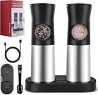 Rechargeable Gravity Electric Salt and Pepper Grinder Set with Charing Base