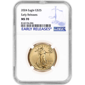 2024 American Gold Eagle 1/2 oz $25 - NGC MS70 Early Releases