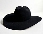 Black felt cowboy hat 7 5/8 Cattleman Justin Western Milano Hat co