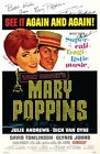 Walt DIsney's Mary Poppins Movie Poster Julie Andrews Dick Van Dyke Print