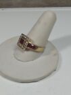 LeVian 18k Gold Natural Ruby and Diamond Ring Size 8.5