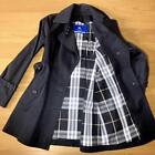 Burberry Blue Label Trench Coat Check 40 L Size Black Beautiful