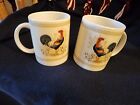 Rooster coffee mugs, Set Of 2 Mugs