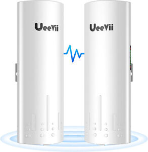 UeeVii 2pack 3KM 5.8G 300Mbp Gigabit Outdoor CPE Wireless Wifi Bridge High Speed