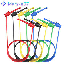 5PCS Test Hook Clip to Mini Grabber Silicone Test Leads 26AWG Cable Jumper Wire