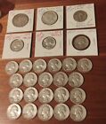 US Silver Coin Lot Of 30 Coins Washington quarters Kennedy W.L. Halves 25c 50c +