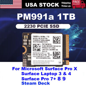 NEW SAMSUNG PM991A M.2 2230 SSD 1TB NVMe PCIe For Microsoft Surface Pro X Pro 7+