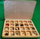 Vintage Small White Cupid Jewelry Box Case with Misc Costume Jewelry B