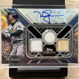 New Listing2022 Topps Sterling Mark McGwire Patch Auto 6/10 Oakland Athletics