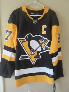 New Sidney Crosby Authentic Adidas Pittsburgh Penguins Home Black Jersey M 50