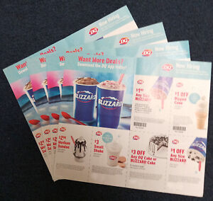 New Listing4 SHEETS - 24 DAIRY QUEEN COUPONS🍦DQ Ice Cream Fast Food Restaurant 5/23/24 NEW