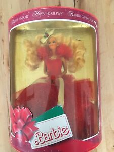 New ListingVintage 1988 Mattel Barbie Happy Holidays Annual Christmas Doll NRFB MIB