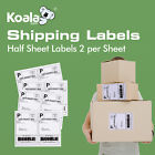 220-1100-4400 Shipping Label 8.5 x 5.5 Half Sheet 2 Per Sheet Self Adhesive USA