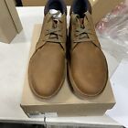 CLARKS COLLECTION Mens Dark Tan Mid Leather Boots Shoes 12 M