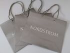 3 Nordstrom Classic Silver Shopping/Gift Paper Bags Rope Handles 10 x 8 x 4