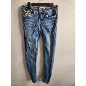 TRADEMARK H Jeans Women’s Size 5/6 Rebel Super Skinny Low Rise Blue Denim