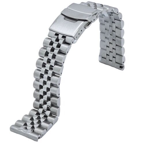 22mm 316L Jubilee Solid Stainless Steel Watch Band Strap Straight End
