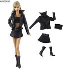 Black Leather Clothes Set For 11.5