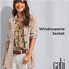 CAbi 6026 Windowpane Jacket Drawstring Waist Size small casual