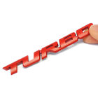 1 Pcs Red TURBO Logo Car Styling Sticker 3D Metal Emblem Badge Decal Accessories (For: MAN TGX)