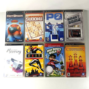 Sony PSP Games Lot Of 8 Games Tested Most Complete PQ2 Exit Sudoku Chess More