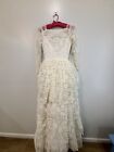 Bridal Originals Vintage 1970's Tiered Lace Wedding Dress