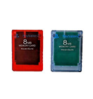 Lot of  (2) Sony Playstation 2 PS2 OEM MagicGate Red and Blue 8mb Memory Card!.