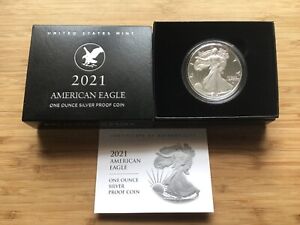 2021 S TYP II AMERICAN EAGLE ONE OUNCE SILVER PROOF COIN UNITED STATES MINT