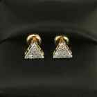 2Ct Lab Created Diamond Round Cut 14k Yellow Gold Plated Women's Stud Earring