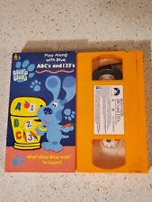 New ListingBlue’s Clues ABC’s and 123’s VHS 1999 Nickelodeon Nick Jr Cartoon Orange Tape