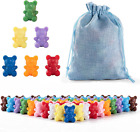 Rainbow Counting Bears Set of 60, 6 Colors Sorting Teddy Plastic Bears Math M...