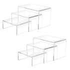 2 set Acrylic Action Figure Jewelry Risers Display Stand Showcase for Tabletop